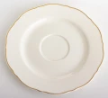 Filiżanka z porcelany biało złota  z podstawką 220ml 185560