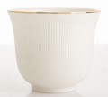 Filiżanka z porcelany biało złota  z podstawką 220ml 185560