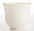 Filiżanka z porcelany biało złota  z podstawką 220ml 185560