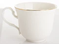 Filiżanka z porcelany biało złota  z podstawką 220ml 185560