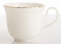 Filiżanka z porcelany biało złota  z podstawką 220ml 185560
