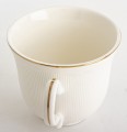 Filiżanka z porcelany biało złota  z podstawką 220ml 185560