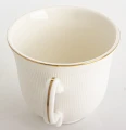 Filiżanka z porcelany biało złota  z podstawką 220ml 185560