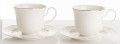 Filiżanka filiżanki porcelana biało złote kpl. 2 szt z podstawką  220 ml 185562