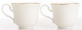 Filiżanka filiżanki porcelana biało złote kpl. 2 szt z podstawką  220 ml 185562