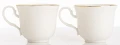 Filiżanka filiżanki porcelana biało złote kpl. 2 szt z podstawką  220 ml 185562