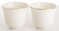 Filiżanka filiżanki porcelana biało złote kpl. 2 szt z podstawką  220 ml 185562