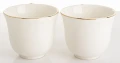 Filiżanka filiżanki porcelana biało złote kpl. 2 szt z podstawką  220 ml 185562