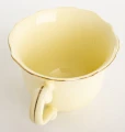 Filiżanka z porcelany beżowo złota  z podstawką 90ml 185574