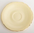 Filiżanka z porcelany beżowo złota  z podstawką 90ml 185574