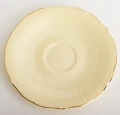 Filiżanka z porcelany beżowo złota  z podstawką 90ml 185574