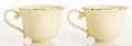 Filiżanka filiżanki porcelana beżowo złote kpl. 2 szt z podstawką  90 m 185567