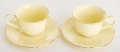 Filiżanka filiżanki porcelana beżowo złote kpl. 2 szt z podstawką  90 m 185567
