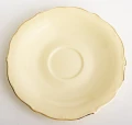Filiżanka filiżanki porcelana beżowo złote kpl. 2 szt z podstawką  90 m 185567