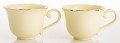 Filiżanka filiżanki porcelana beżowo złote kpl. 2 szt z podstawką  90 m 185567