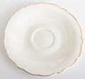 Filiżanka z porcelany biało złota  z podstawką 90 ml 185570