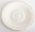 Filiżanka z porcelany biało złota  z podstawką 90 ml 185570