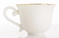 Filiżanka z porcelany biało złota  z podstawką 90 ml 185570