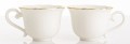 Filiżanka filiżanki porcelana biało złote kpl. 2 szt z podstawką  90 ml 185572