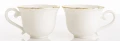 Filiżanka filiżanki porcelana biało złote kpl. 2 szt z podstawką  90 ml 185572