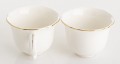 Filiżanka filiżanki porcelana biało złote kpl. 2 szt z podstawką  90 ml 185572