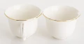 Filiżanka filiżanki porcelana biało złote kpl. 2 szt z podstawką  90 ml 185572
