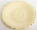 Filiżanka z porcelany beżowo złota  z podstawką 220 ml 185574
