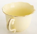 Filiżanka z porcelany beżowo złota  z podstawką 220 ml 185574