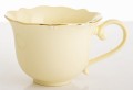 Filiżanka z porcelany beżowo złota  z podstawką 220 ml 185574