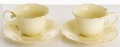 Filiżanka filiżanki porcelana beżowo złote kpl. 2 szt z podstawką  220 m 185576