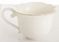 Filiżanka z porcelany biało złota  z podstawką 220 ml 185578