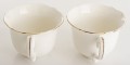 Filiżanka filiżanki porcelana biało złote kpl. 2 szt z podstawką  220 ml 185581