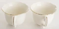Filiżanka filiżanki porcelana biało złote kpl. 2 szt z podstawką  220 ml 185581