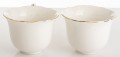 Filiżanka filiżanki porcelana biało złote kpl. 2 szt z podstawką  220 ml 185581