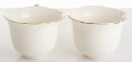 Filiżanka filiżanki porcelana biało złote kpl. 2 szt z podstawką  220 ml 185581