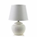 Lampa ceramiczna lampka nocna stołowa biała LETI 29x16cm HTLA7891