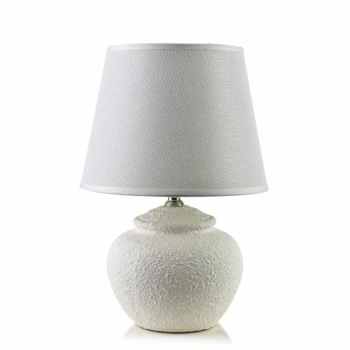 Lampa ceramiczna lampka nocna stołowa biała LETI 29x16cm HTLA7891