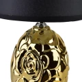 Lampa ceramiczna lampka nocna stołowa złoto-czarna LETI 31,5x16cm HTLA7921