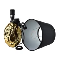 Lampa ceramiczna lampka nocna stołowa złoto-czarna LETI 31,5x16cm HTLA7921