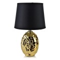 Lampa ceramiczna lampka nocna stołowa złoto-czarna LETI 31,5x16cm HTLA7921