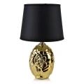 Lampa ceramiczna lampka nocna stołowa złoto-czarna LETI 31,5x16cm HTLA7921