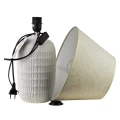 Lampa ceramiczna lampka nocna stołowa biała LETI 49cm HTLA8010