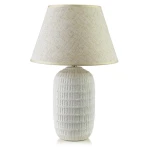 Lampa ceramiczna lampka nocna stołowa biała LETI 49cm HTLA8010 