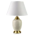Lampa ceramiczna lampka nocna stołowa beżowo-biała LETI 51cm HTLA8041