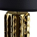 Lampa ceramiczna lampka nocna stołowa złoto-czarna LETI 45x30cm HTLA8089