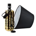 Lampa ceramiczna lampka nocna stołowa złoto-czarna LETI 45x30cm HTLA8089