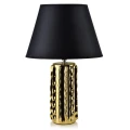 Lampa ceramiczna lampka nocna stołowa złoto-czarna LETI 45x30cm HTLA8089