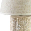 Lampa ceramiczna lampka nocna stołowa kremowa LETI 36cm HTLA8126