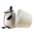Lampa ceramiczna lampka nocna stołowa kremowa LETI 36cm HTLA8126