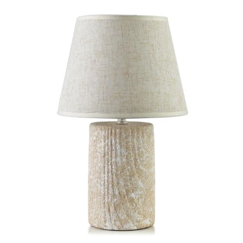 Lampa ceramiczna lampka nocna stołowa kremowa LETI 36cm HTLA8126